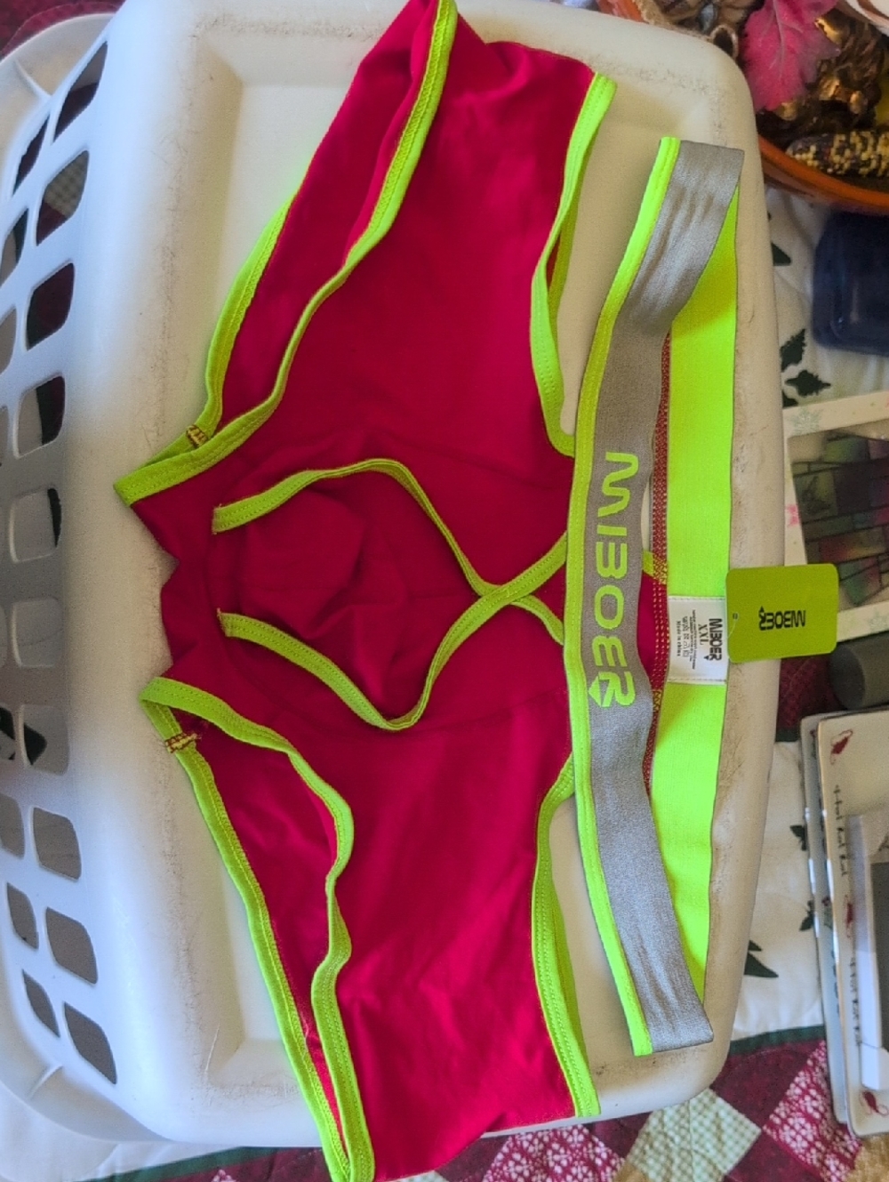 Neon Trim Men's Cutaway Underwear Trunk